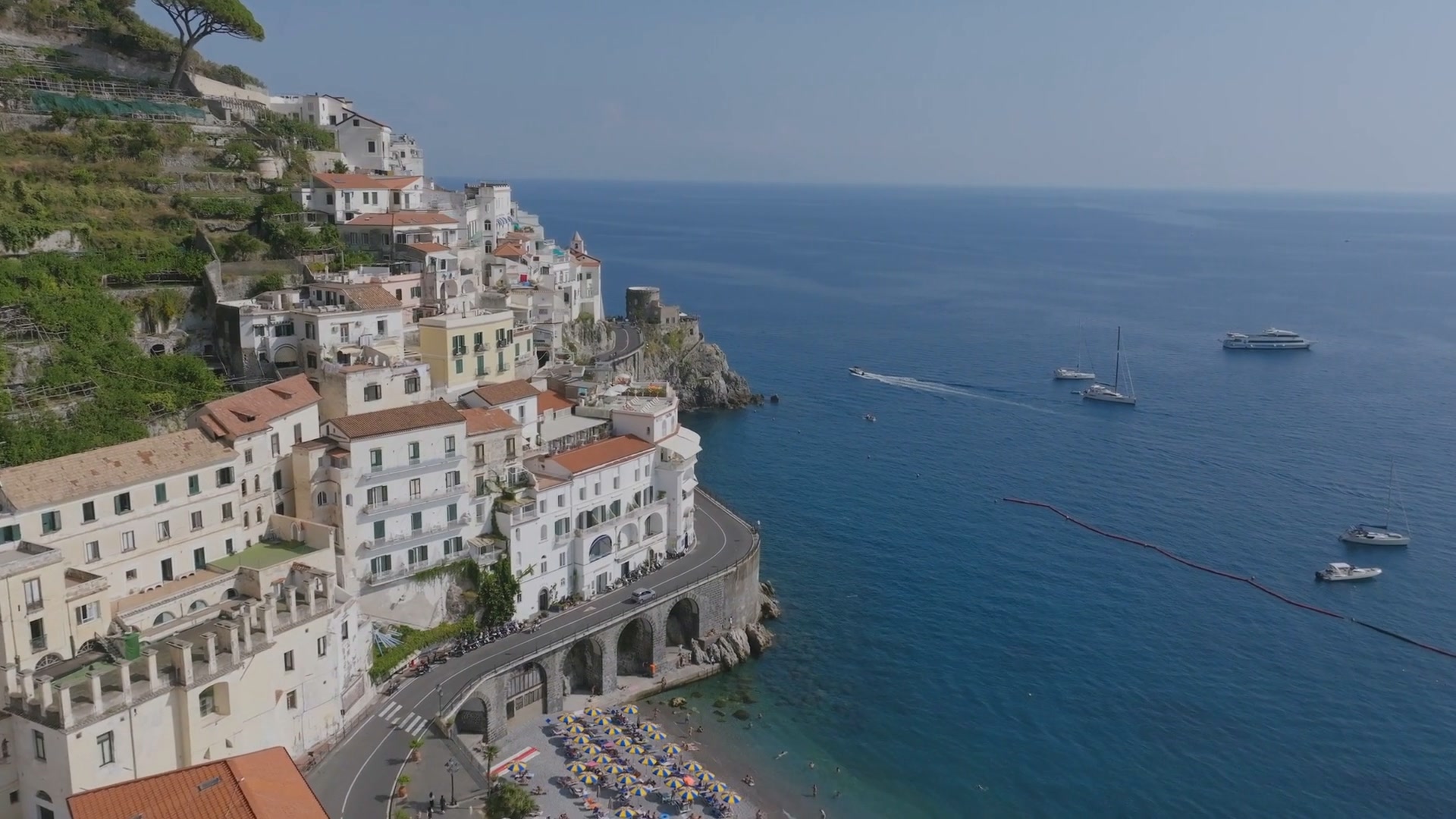 Cliffside coastline above the Mediterranean