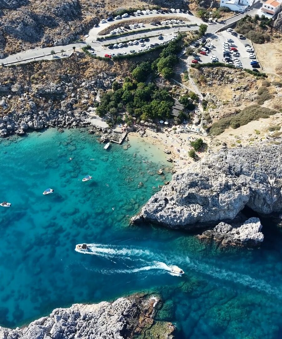 Turquoise bay from the air