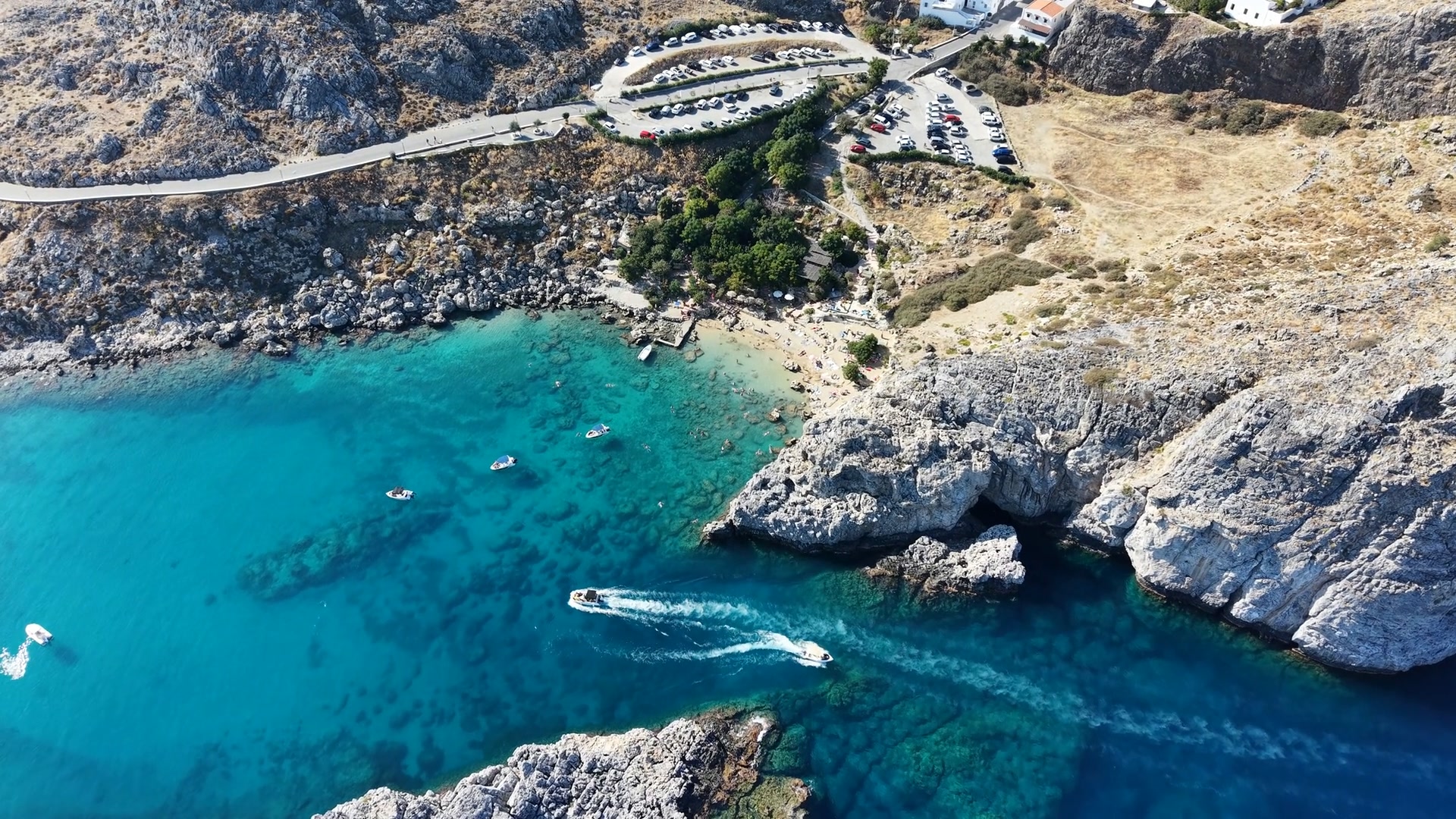 Turquoise bay from the air