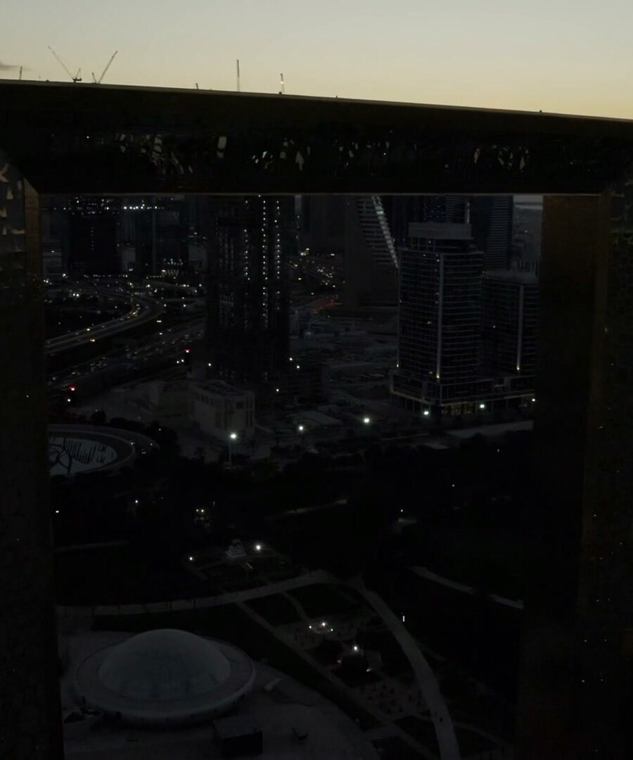 Dubai skyline at twilight