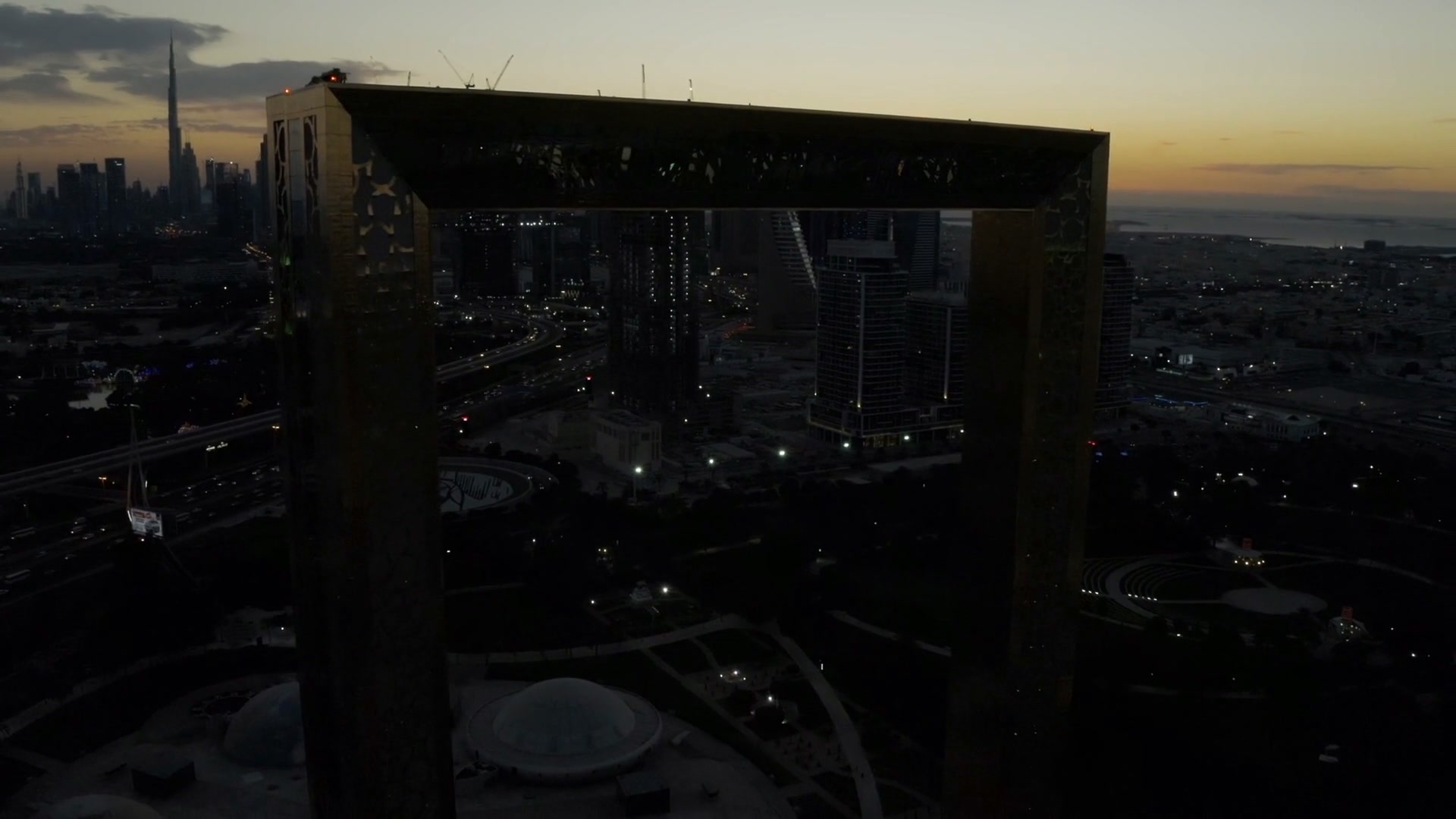 Dubai skyline at twilight