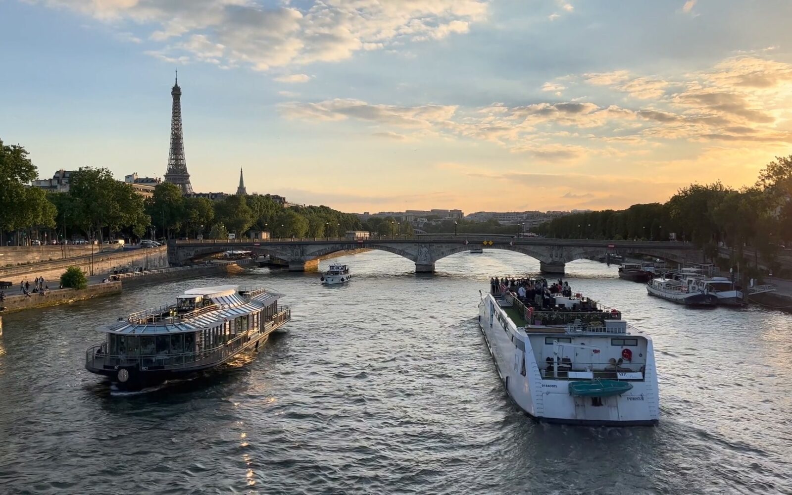 Paris riverside with the Eiffel Tower