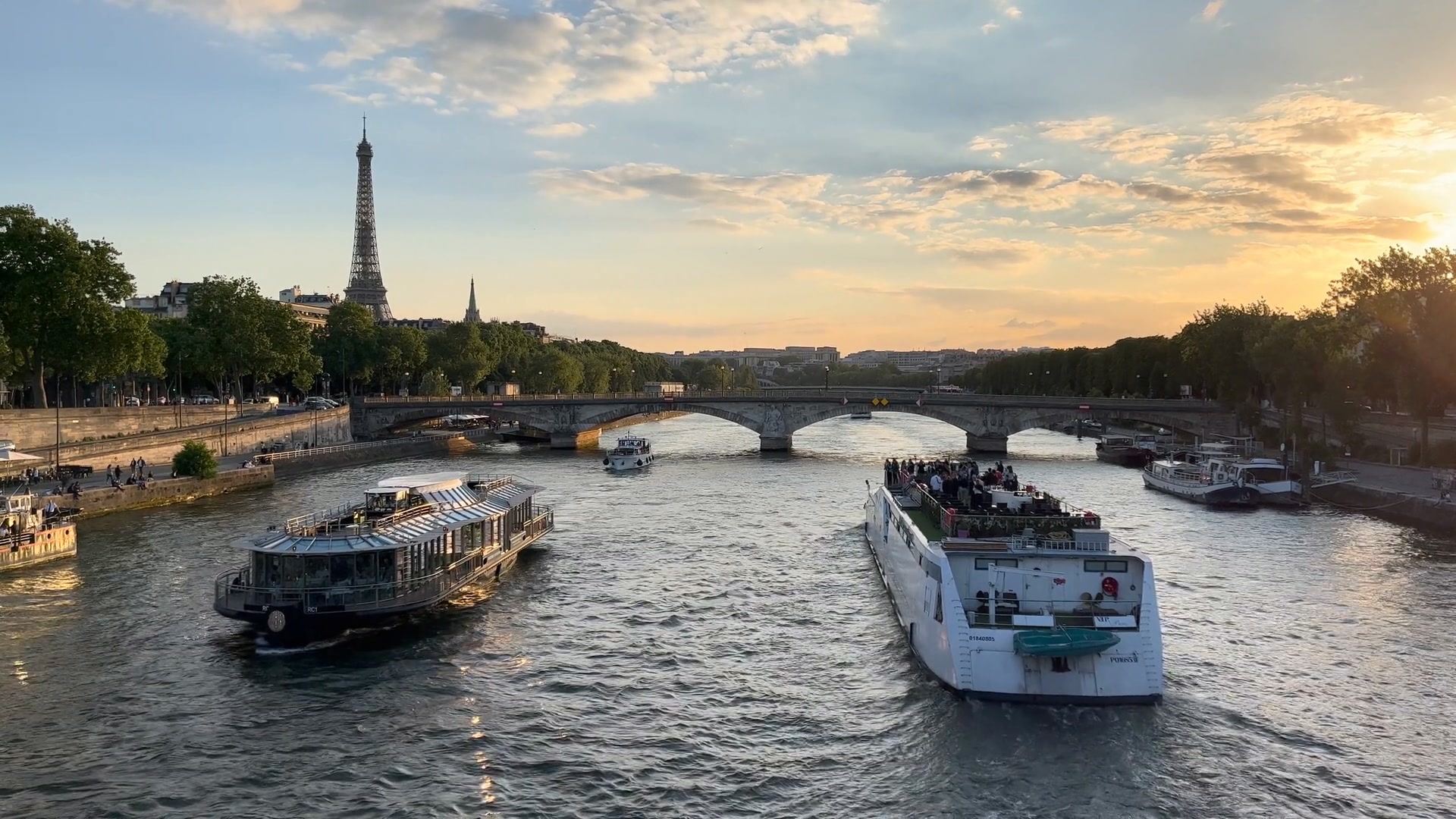 Paris riverside with the Eiffel Tower